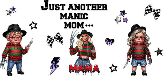 Night Terror Mama UV DTF Cup Wrap for 16oz Glass Can KA-10436