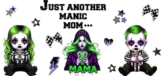Dark Gothic Mama UV DTF Cup Wrap for 16oz Glass Can KA-10438