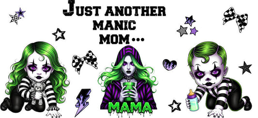 Alternative Horror Mama UV DTF Cup Wrap for 16oz Glass Can KA-10439