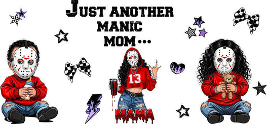 Horror Doll Mama UV DTF Cup Wrap for 16oz Glass Can KA-10440