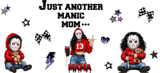 Creepy Doll Mama UV DTF Cup Wrap for 16oz Glass Can KA-10442