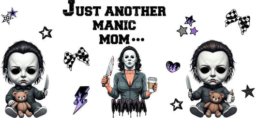 Goth Doll Mama UV DTF Cup Wrap for 16oz Glass Can KA-10444