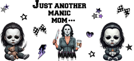 Horror Family Mama UV DTF Cup Wrap for 16oz Glass Can KA-10445