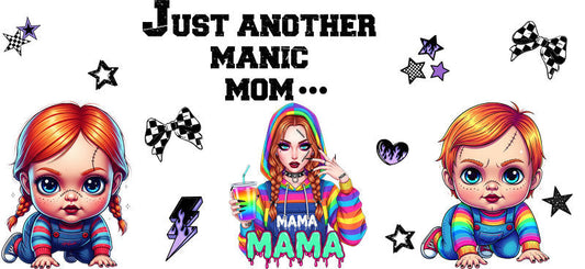 Colorful Gothic Mama UV DTF Cup Wrap for 16oz Glass Can KA-10453