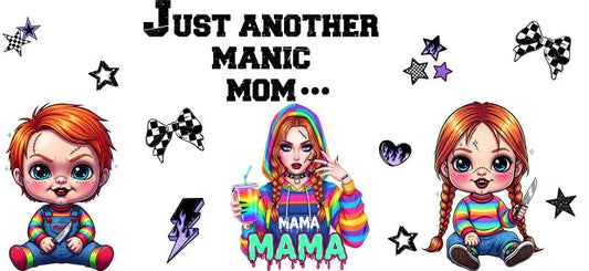 Cute Creepy Mama UV DTF Cup Wrap for 16oz Glass Can KA-10454