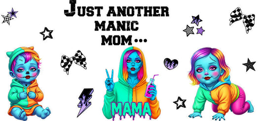Fantasy Horror Mama UV DTF Cup Wrap for 16oz Glass Can KA-10457