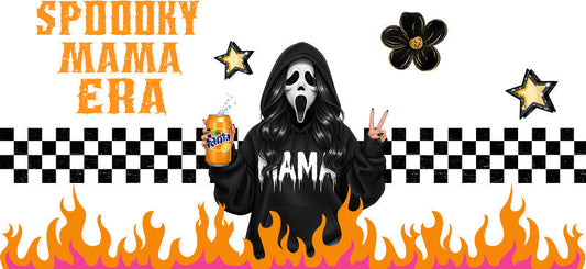 Spooky Soda Mama UV DTF Cup Wrap for 16oz Glass Can KA-10459