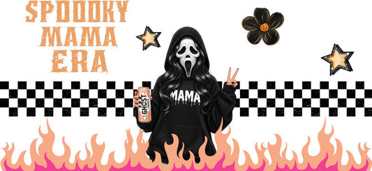 Spooky Soda Mama UV DTF Cup Wrap for 16oz Glass Can KA-10462