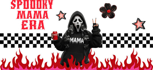 Spooky Soda Mama UV DTF Cup Wrap for 16oz Glass Can KA-10463