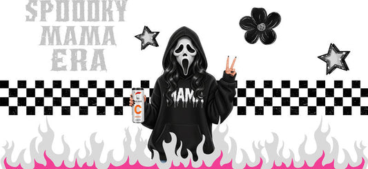 Spooky Soda Mama UV DTF Cup Wrap for 16oz Glass Can KA-10465
