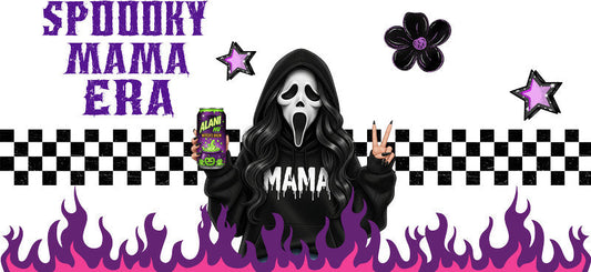 Spooky Soda Mama UV DTF Cup Wrap for 16oz Glass Can KA-10469