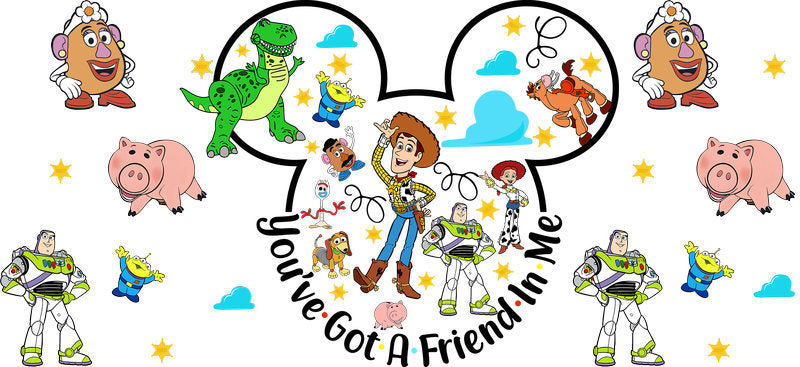 Adventure Friends UV DTF Cup Wrap for 16oz Glass Can KA-10539