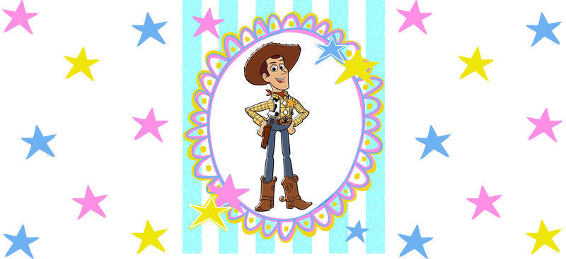 Adventure Cowboy Portrait UV DTF Cup Wrap for 16oz Glass Can KA-10587