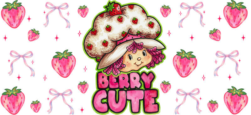 Berry Cute UV DTF Cup Wrap for 16oz Glass Can KA-10626