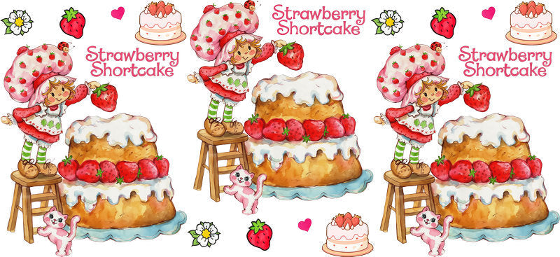 Berry Cake Celebration UV DTF Cup Wrap for 16oz Glass Can KA-10633