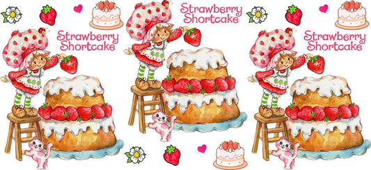 Berry Cake Celebration UV DTF Cup Wrap for 16oz Glass Can KA-10633