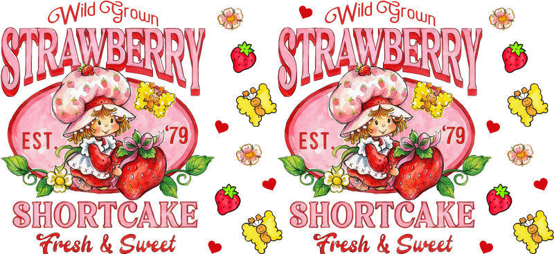 Retro Berry Market UV DTF Cup Wrap for 16oz Glass Can KA-10636