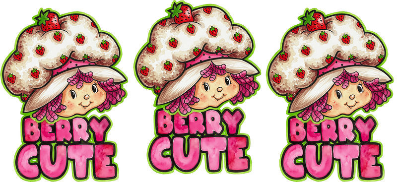 Berry Cute Collection UV DTF Cup Wrap for 16oz Glass Can KA-10641