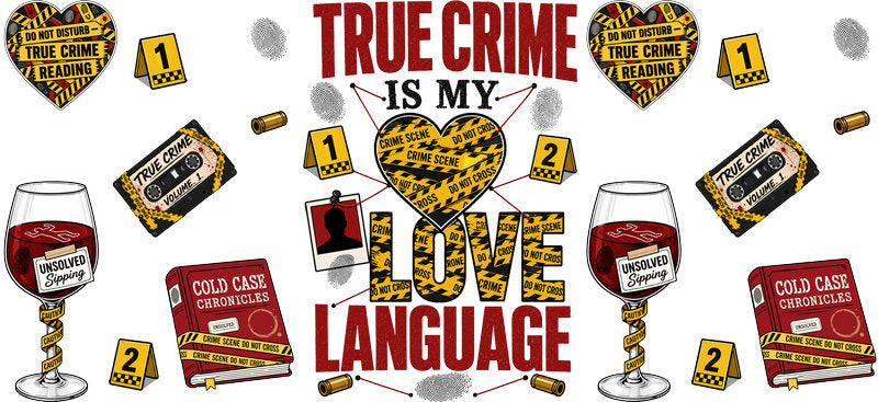 trust no one UV DTF cup wrap for 16oz glass can mystery cup decal KA-10661