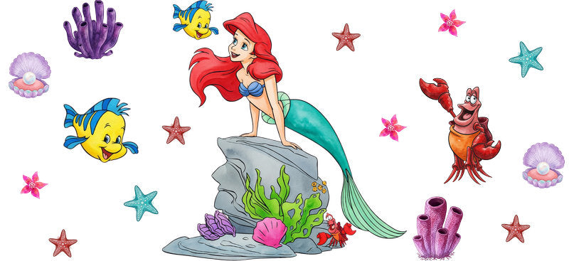 Ocean Adventure UV DTF Cup Wrap for 16oz Glass Can KA-10778