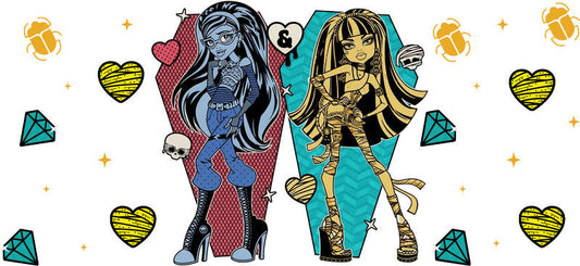 Fantasy Royal Friends UV DTF Cup Wrap for 16oz Glass Can KA-11044