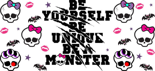 Spooky Quote UV DTF Cup Wrap for 16oz Glass Can KA-11045