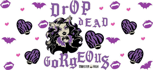 Drop Dead Gorgeous UV DTF Cup Wrap for 16oz Glass Can KA-11053