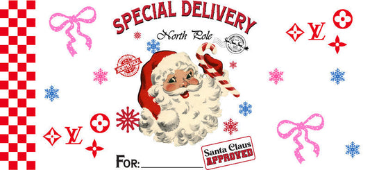 Christmas Designer Cup Wrap for 16oz Glass Can KA-11275