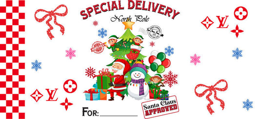 Christmas Designer Cup Wrap for 16oz Glass Can KA-11277