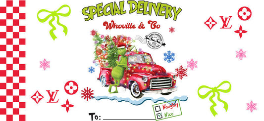Christmas Designer Cup Wrap for 16oz Glass Can KA-11278