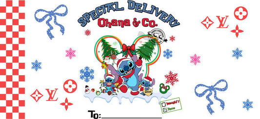 Christmas Designer Cup Wrap for 16oz Glass Can KA-11281