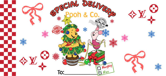 Christmas Designer Cup Wrap for 16oz Glass Can KA-11284