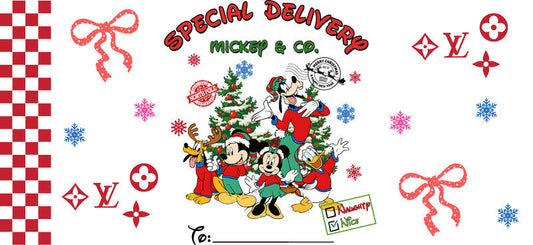 Christmas Designer Cup Wrap for 16oz Glass Can KA-11285