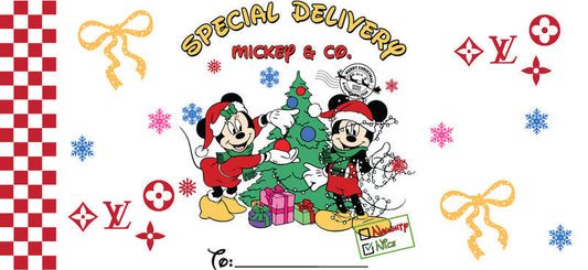 Christmas Designer Cup Wrap for 16oz Glass Can KA-11286
