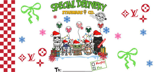 Christmas Designer Cup Wrap for 16oz Glass Can KA-11287