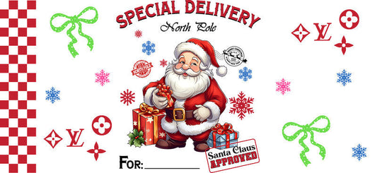 Christmas Designer Cup Wrap for 16oz Glass Can KA-11288