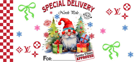 Christmas Designer Cup Wrap for 16oz Glass Can KA-11289