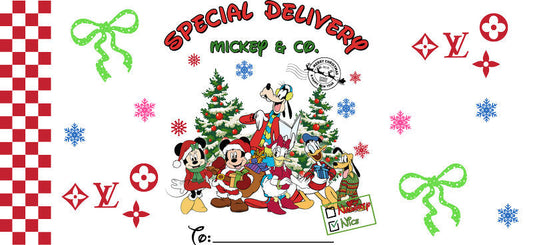 Christmas Designer Cup Wrap for 16oz Glass Can KA-11292