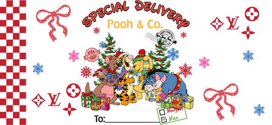 Christmas Designer Cup Wrap for 16oz Glass Can KA-11295