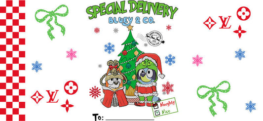 Christmas Designer Cup Wrap for 16oz Glass Can KA-11300