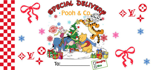 Christmas Designer Cup Wrap for 16oz Glass Can KA-11303