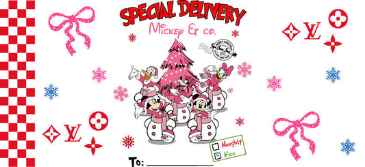 Christmas Designer Cup Wrap for 16oz Glass Can KA-11311