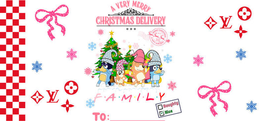 Christmas Designer Cup Wrap for 16oz Glass Can KA-11314