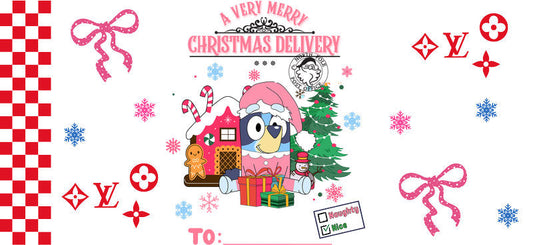 Christmas Designer Cup Wrap for 16oz Glass Can KA-11321