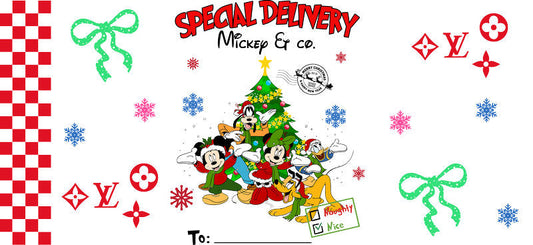 Christmas Designer Cup Wrap for 16oz Glass Can KA-11325