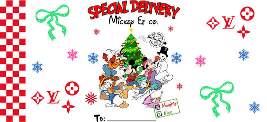 Christmas Designer Cup Wrap for 16oz Glass Can KA-11327