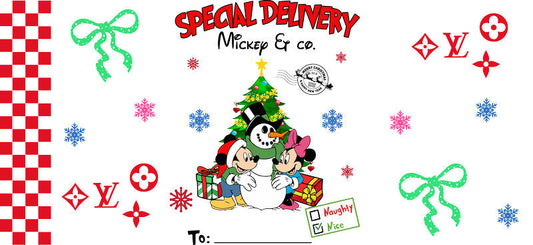 Christmas Designer Cup Wrap for 16oz Glass Can KA-11329