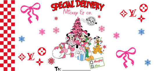 Christmas Designer Cup Wrap for 16oz Glass Can KA-11330