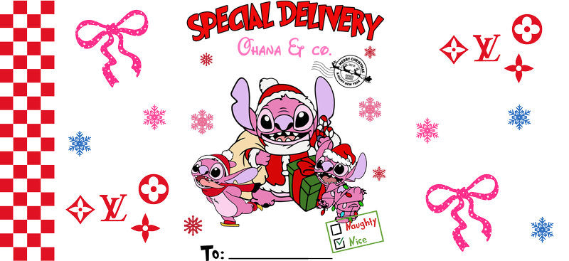Christmas Designer Cup Wrap for 16oz Glass Can KA-11331