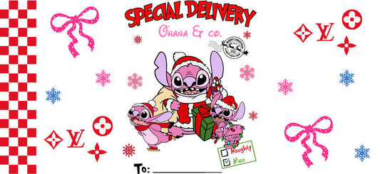 Christmas Designer Cup Wrap for 16oz Glass Can KA-11331